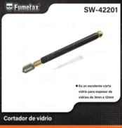 SW-42201 (Caja master 120)(MOQ 1 pz=1 Blíster) Cortador de vidrio