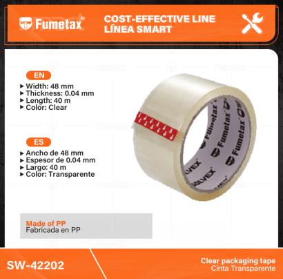 SW-42202-(Caja master 1 CTN=60 SKU)-(MOQ 6 SKU)-Fabricada en PP 
Ancho de 48mm
