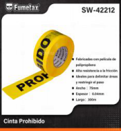 SW-42212 (Caja master 24)(MOQ 4 pzs=1 encohible) Cinta Prohibido