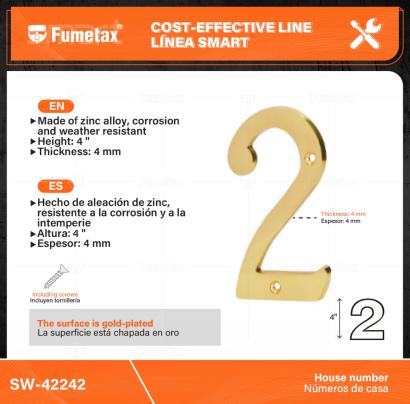 SW-42242-(Caja master 1 CTN=50 SKU)-(MOQ 1 SKU)-La superficie está chapada en oro，incluyendo dos tornillos del mismo color
Hecho de aleación de zinc, resistente a la corrosión y a la intemperie