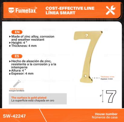 SW-42247-(Caja master 1 CTN=50 SKU)-(MOQ 1 SKU)-La superficie está chapada en oro，incluyendo dos tornillos del mismo color
Hecho de aleación de zinc, resistente a la corrosión y a la intemperie