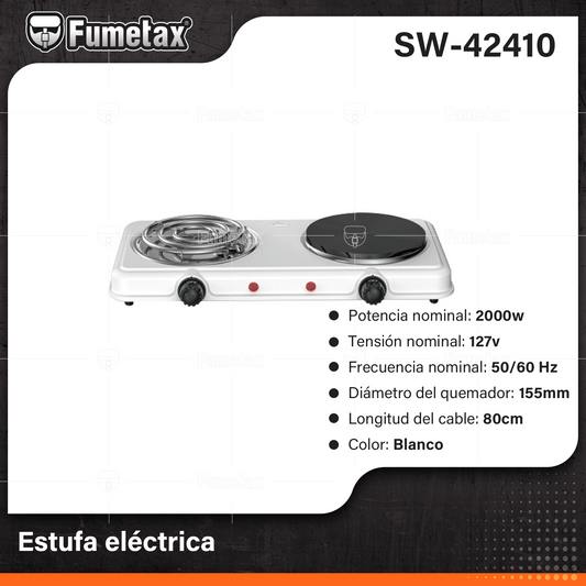 SW-42410 (Caja master 6)(MOQ 1pz=1caja) Estufa eléctrica