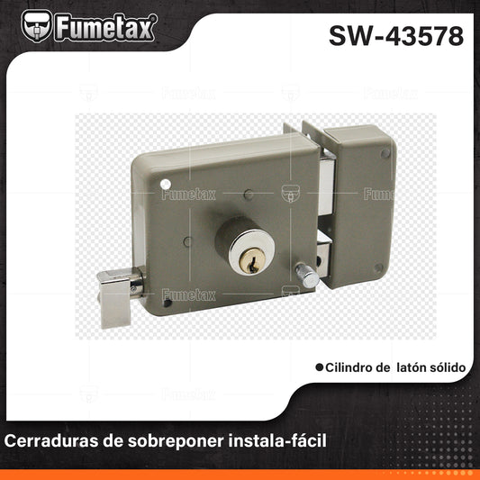 SW-43578 (Caja master 30)(MOQ 1pz=1caja) Cerraduras de sobreponer instala-fácil
