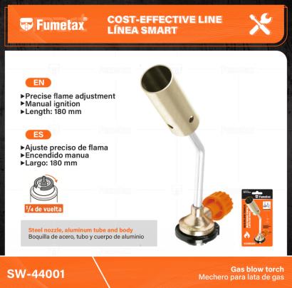 SW-44001-(Caja master 1 CTN=100 SKU)-(MOQ 10 SKU)-1/4" de vuelta
Boquilla de acero, tubo y cuerpo de aluminio