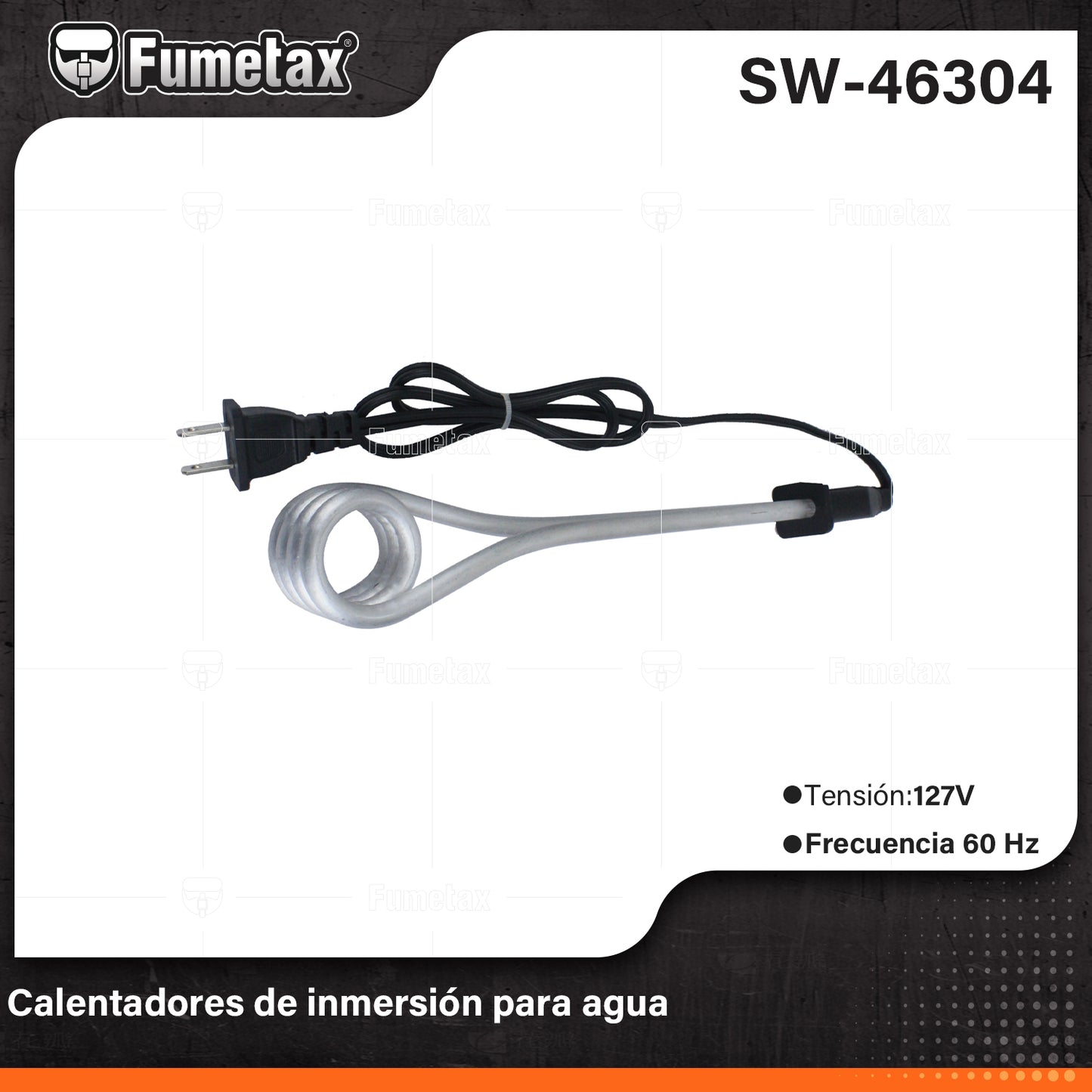 SW-46304-(Caja master 1 CTN=50 SKU)-(MOQ 1 SKU)-Calentador eléctrico para agua
Tensión:127V
