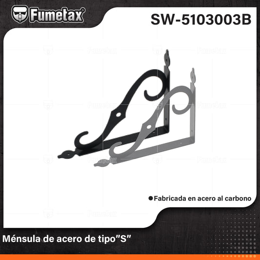 SW-5103003B (Caja master 100)(MOQ 1pz=1etiqueta) Ménsula de acero de tipo”S”