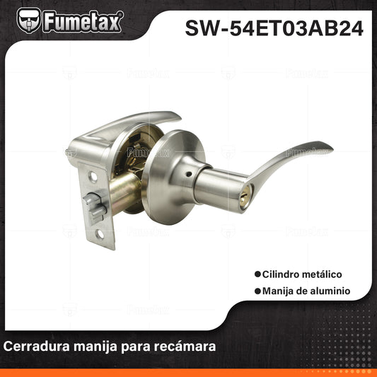 SW-54ET03AB24 (Caja master 24)(MOQ 1pz=1blister) "Cerradura manija para recámara"