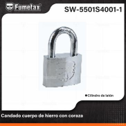 SW-5501S4001-1 (Caja master 120)(MOQ 6 pzs=1 caja) Candado cuerpo de hierro con coraza