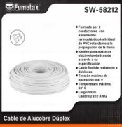 SW-58212 (Caja master 1)(MOQ 1 pz=1 Caja) Cable de Alucobre Dúplex