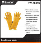 SW-62603 (Caja master 72)(MOQ 72 pzs=1 Caja) Careta para soldar