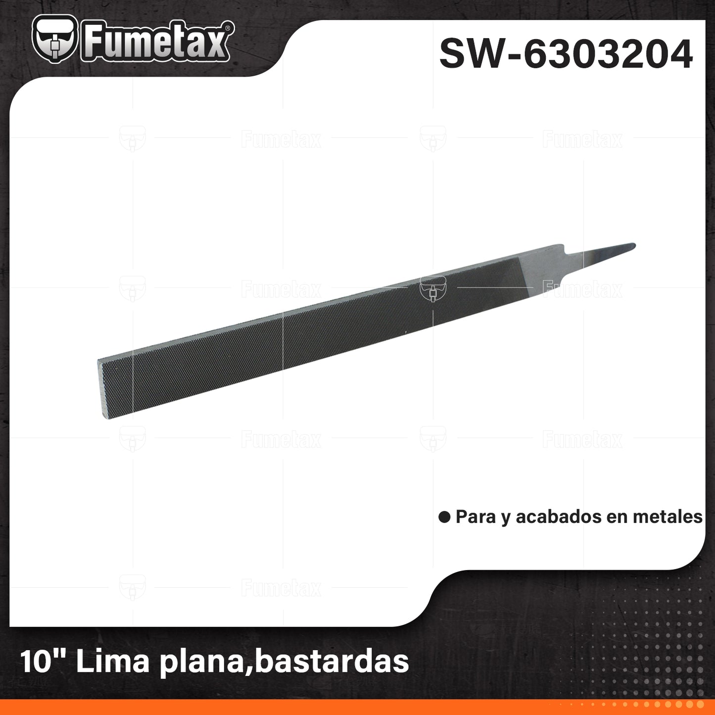 SW-6303204 (Caja master 100)(MOQ 10pzs=1bolsa) 10 Lima plana bastardas