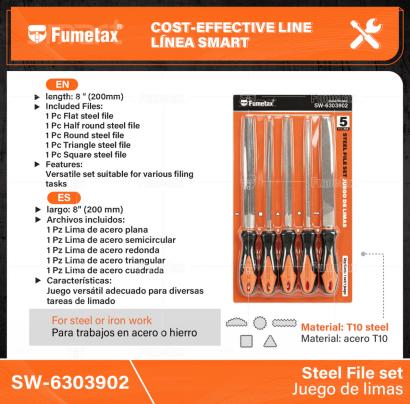 SW-6303902-(Caja master 1 CTN=24 SKU)-(MOQ 1 SKU)-largo: 8" (200 mm)
Material: acero T10