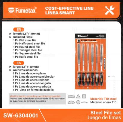 SW-6304001-(Caja master 1 CTN=120 SKU)-(MOQ 1 SKU)-largo: 5.5" (140mm)
Material: acero T10