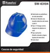 SW-63104 (Caja master 30)(MOQ 30 pzs=1 Caja) Cascos de seguridad
