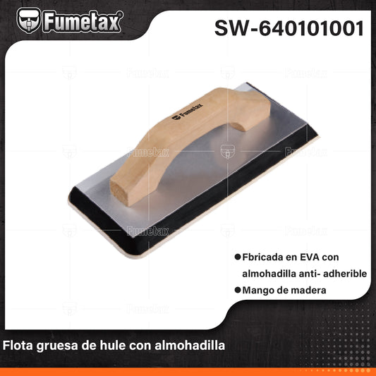 SW-640101001 (Caja master 36)(MOQ 1pz=1etiqueta) Flota gruesa de hule con almohadilla