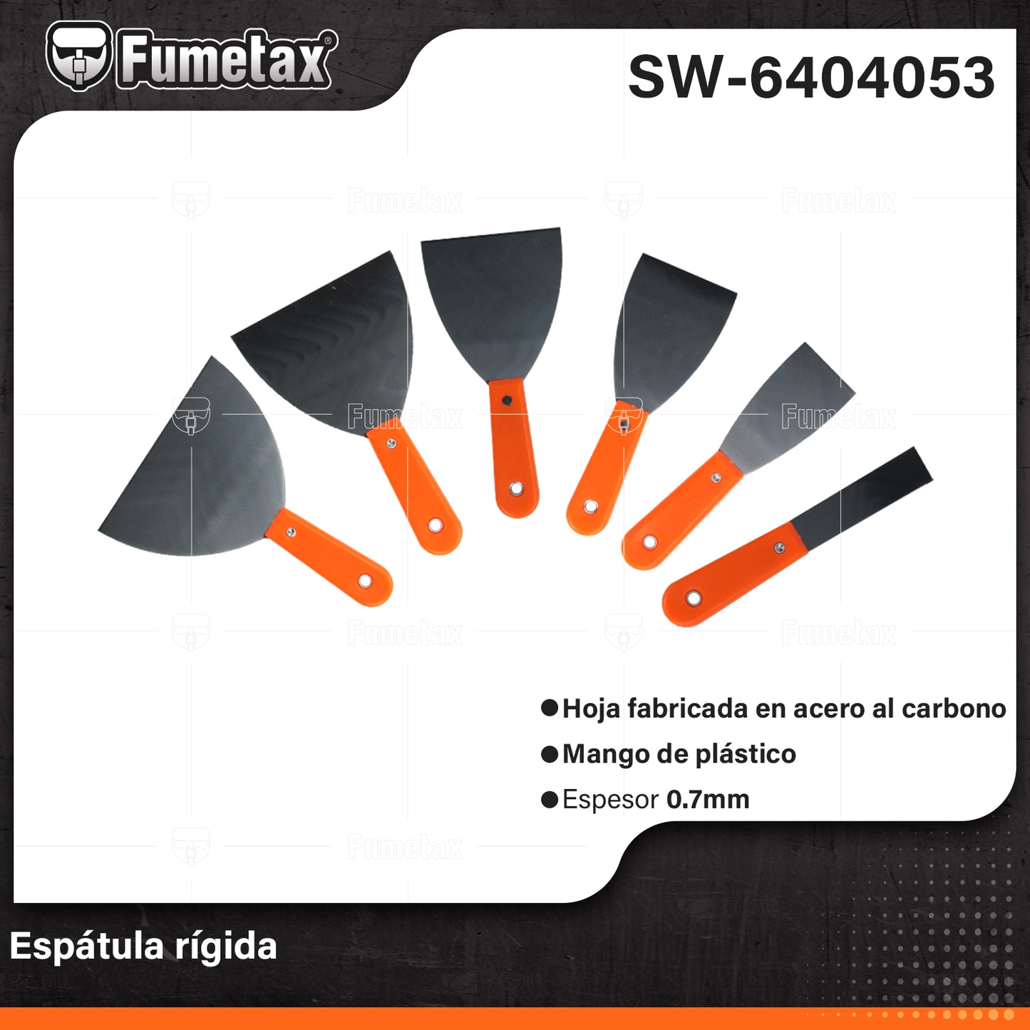 SW-6404053 (Caja master 240)(MOQ 1pz=1etiqueta) Espátula rígida