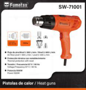 SW-71001 (Caja master 10)(MOQ 1 pz=1 caja) Pistolas de calor /Heat guns