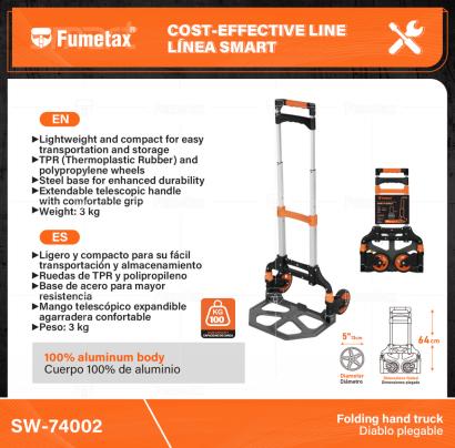 SW-74002-(Caja master 1 CTN=4 SKU)-(MOQ 1 SKU)-Cuerpo 100% de aluminio
Ligero y compacto para su fácil transportación y almacenamiento