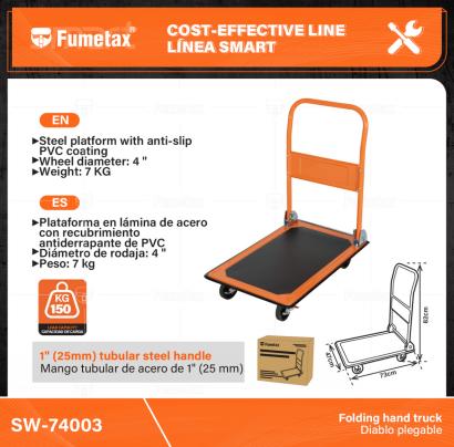 SW-74003-(Caja master 1 SKU)-(MOQ 1 SKU)-Plataforma en lámina de acero con recubrimiento antiderrapante de PVC
Borde forrado de hule que protege de golpes