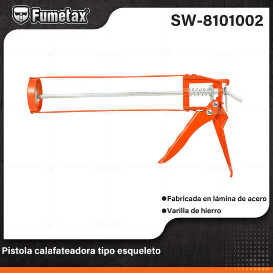 SW-8101002 (Caja master 40)(MOQ 1pz=1bolsa) Pistola calafateadora tipo esqueleto
