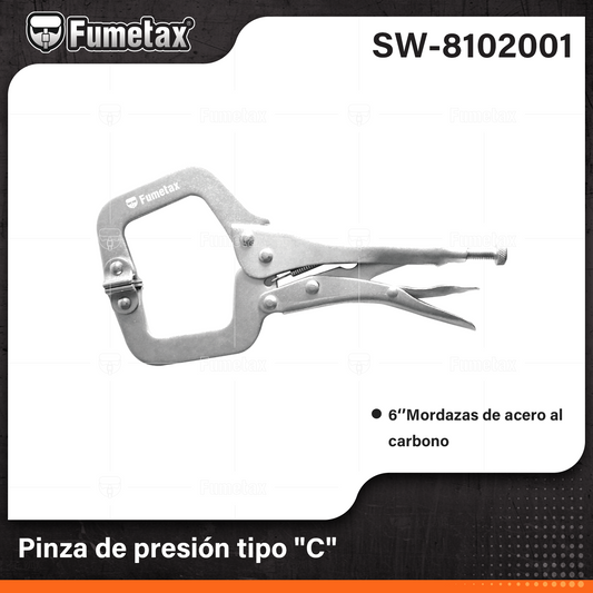 SW-8102001 (Caja master 72)(MOQ 1pz=1gancho) Pinza de presión tipo"C"