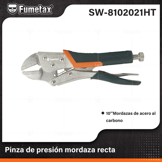 SW-8102021HT (Caja master 36)(MOQ 1pz=1gancho) Pinza de presión mordaza recta