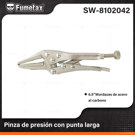 SW-8102042 (Caja master 72)(MOQ 1pz=1gancho) Pinza de presión con punta larga
