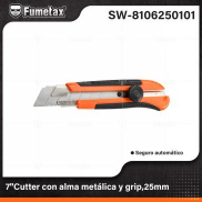 SW-8106250101 (Caja master 144) 7"Cutter con alma metálica y grip,25mm