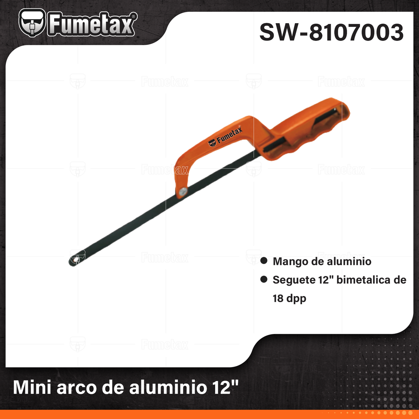 SW-8107003 (Caja master 120)(MOQ 1pz=1bolsa) Mini arco de aluminio 12