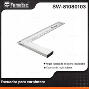 SW-81080103 (Caja master 60)(MOQ 10 pzs=1 caja) Escuadra para carpintero