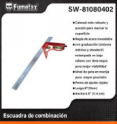 SW-81080402 (Caja master 48)(MOQ 48 pzs=1 caja) Escuadra de combinación