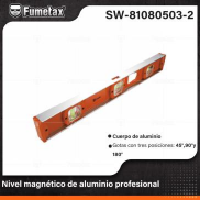 SW-81080503-2 (Caja master 50)(MOQ 1 pz=1 encohible) Nivel magnético de aluminio profesional