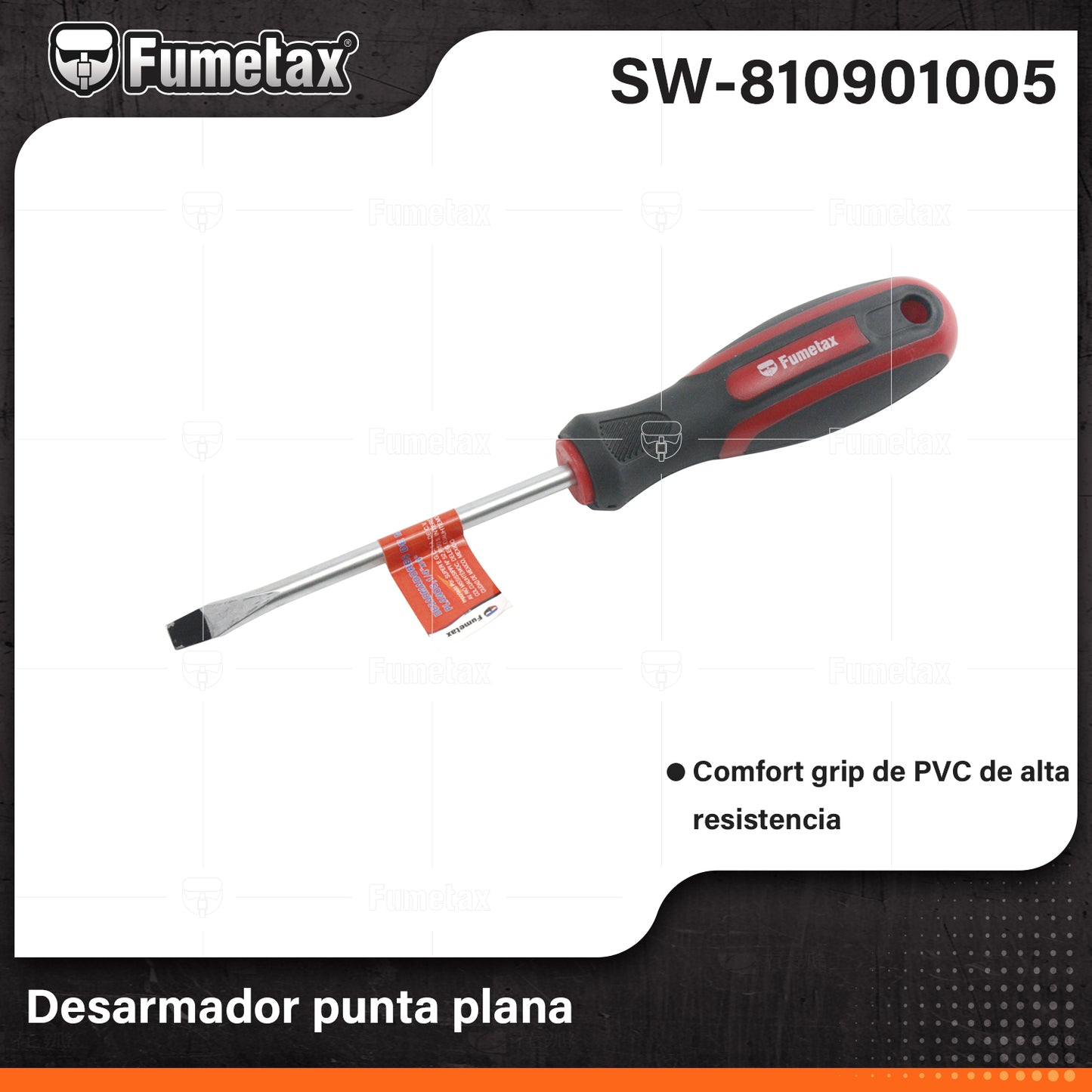 SW-810901005 (Caja master 96)(MOQ 1pz=1gancho) Desarmador punta plana