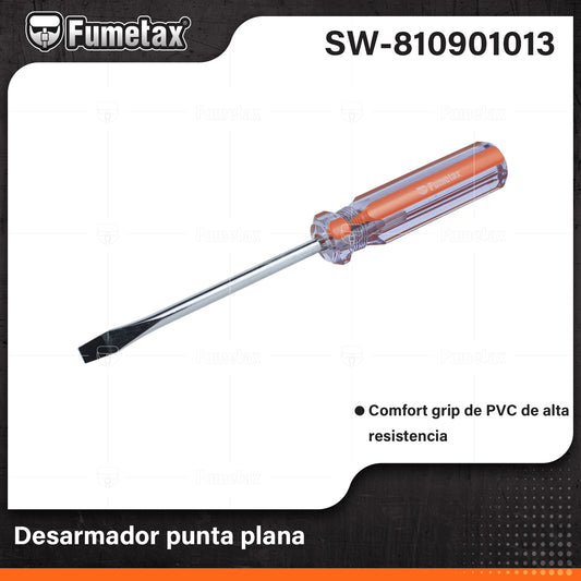 SW-810901013 (Caja master 120)(MOQ 1pz=1gancho) Desarmador punta plana