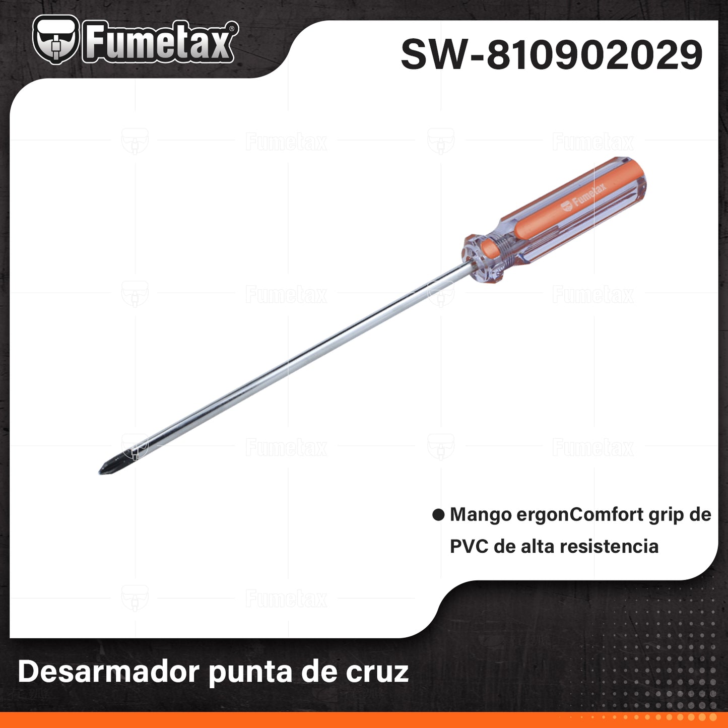 SW-810902029 (Caja master 120)(MOQ 1pz=1gancho) Desarmador punta de cruz
