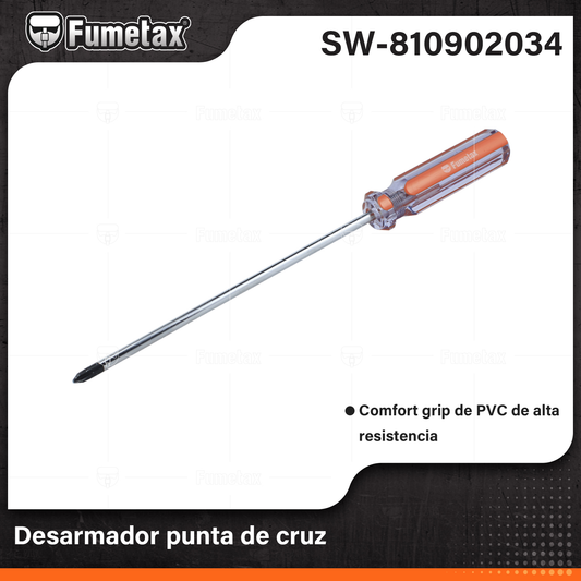 SW-810902033 (Caja master 120)(MOQ 1pz=1gancho) Desarmador punta de cruz