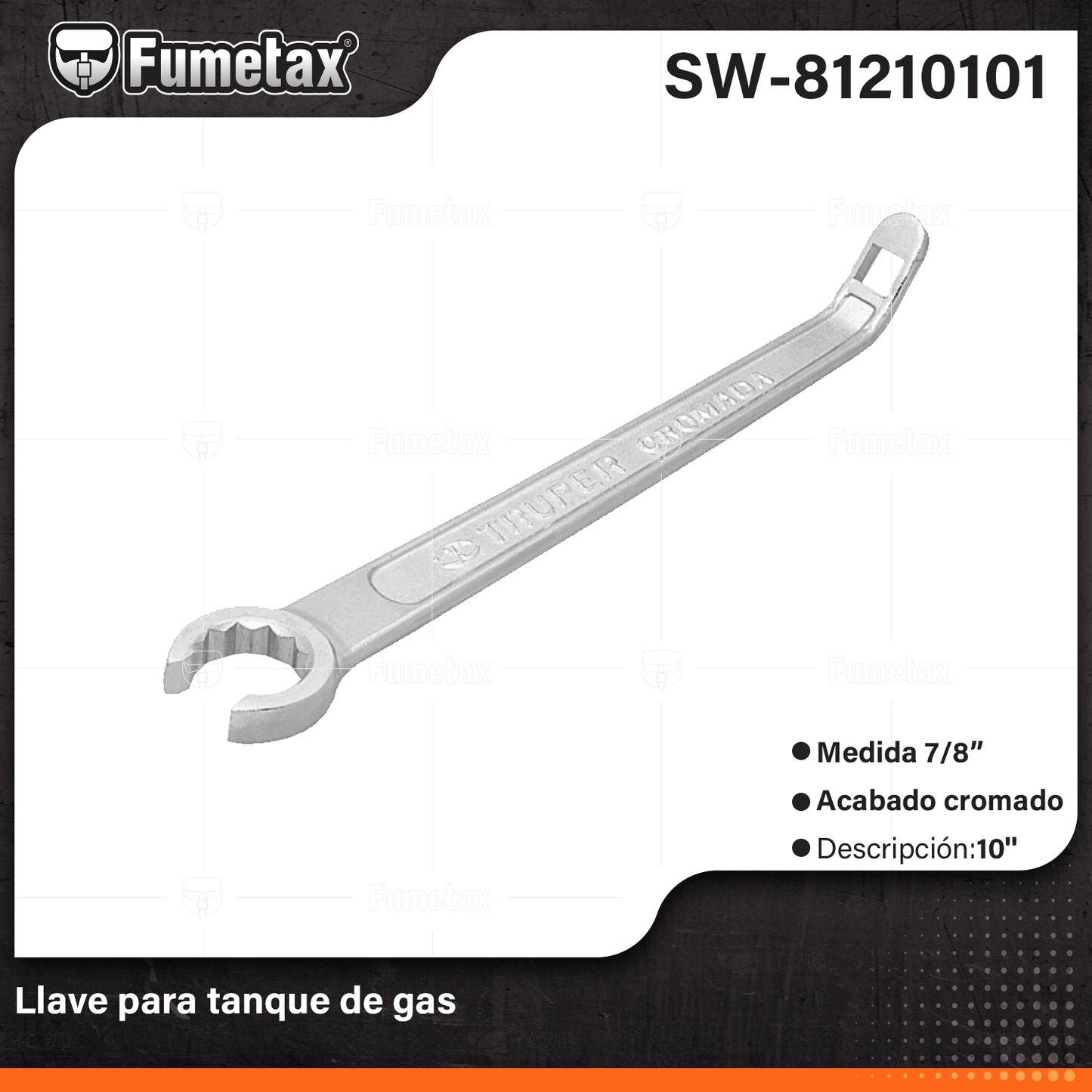 SW-81210101 (Caja master 60)(MOQ 1pz=1bolsa) Llave para tanque de gas