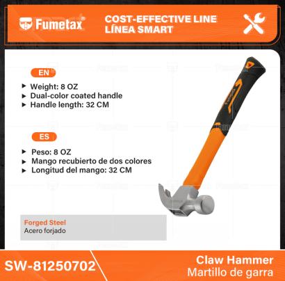 SW-81250702-(Caja master 1 CTN=48 SKU)-(MOQ 1 SKU)-Acero forjado
Cabeza:  8 OZ