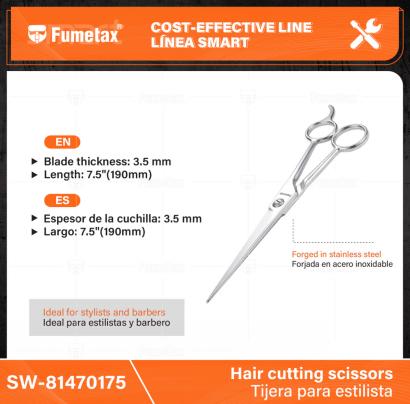 SW-81470175-(Caja master 1 CTN=200 SKU)-(MOQ 10 SKU)-Forjada en acero inoxidable
Cortes de cabello más precisos