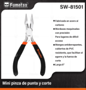 SW-81501 (Caja master 60)(MOQ 60 pzs=1 Caja) Mini pinza de punta y corte