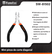 SW-81502 (Caja master 60)(MOQ 60 pzs=1 Caja) Mini pinza de corte diagonal
