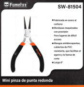 SW-81504 (Caja master 60)(MOQ 60 pzs=1 Caja) Mini pinza de punta redonda