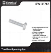 SW-81754 (Caja master 1600)(MOQ  80 pzs=11 bolsa) Tornillos tipo máquina