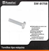 SW-81758 (Caja master 1400)(MOQ  70 pzs=1 bolsa) Tornillos tipo máquina