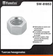 SW-81853 (Caja master 5000)(MOQ  250 pzs=1 bolsa) Tuercas hexagonales