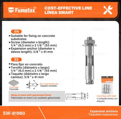 SW-81960-(Caja master 1 CTN=144 SKU)-(MOQ 1 SKU)-Fabricados en acero con acabado galvanizado
Taquete montado