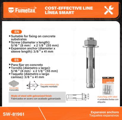 SW-81961-(Caja master 1 CTN=144 SKU)-(MOQ 1 SKU)-Fabricados en acero con acabado galvanizado
Taquete montado