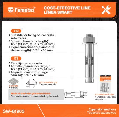 SW-81963-(Caja master 1 CTN=72 SKU)-(MOQ 1 SKU)-Fabricados en acero con acabado galvanizado
Taquete montado