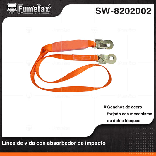 SW-8202002 (Caja master 20)(MOQ 1pz=1caja) Línea de vida con absorbedor de impacto