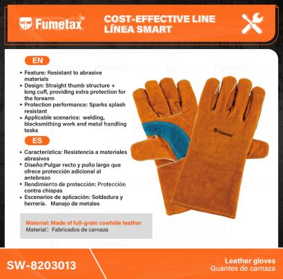 SW-8203013-(Caja master 1 CTN=48 SKU)-(MOQ 1 SKU)-Material：Fabricados de carnaza
Característica: Resistencia a materiales abrasivos